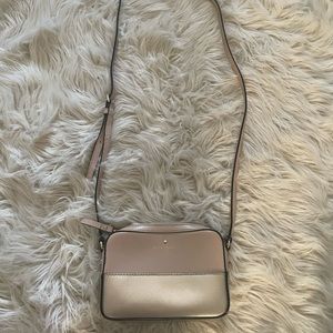 kate spade blush and gold crossbody